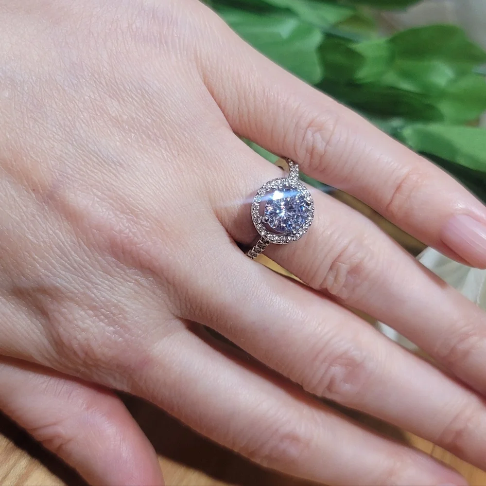 925 Sterling Silver Proposal Ring for Women,CertifiedTibetan,Engagement,Promise - Picture 3 of 8